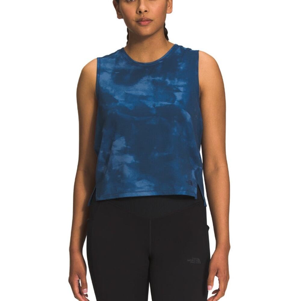 The North Face Dawn Dream Blue Tank Top Cropped Shirt Women's Medium